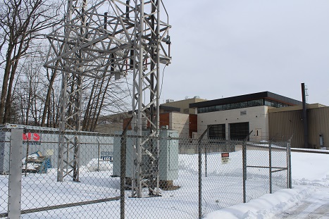 Outside electrical workings at hospital.